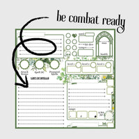 Load image into Gallery viewer, DnD Cottage Wizard Character Sheet
