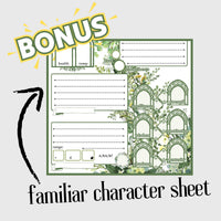 Load image into Gallery viewer, DnD Cottage Wizard Character Sheet
