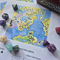 Load image into Gallery viewer, Feywild Realm Map | 4 Tessellated Colour Map Pieces
