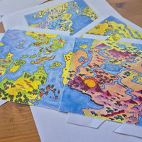 Load image into Gallery viewer, Feywild Realm Map | 4 Tessellated Colour Map Pieces
