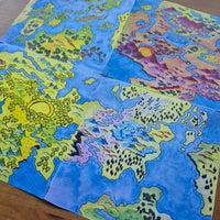 Load image into Gallery viewer, Feywild Realm Map | 4 Tessellated Colour Map Pieces
