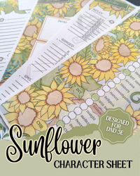 Load image into Gallery viewer, DnD Character Sheet | Sunflower
