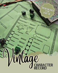 Load image into Gallery viewer, Vintage DnD Character Sheet
