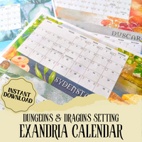 Load image into Gallery viewer, DnD Calendar Inspired by Exandria
