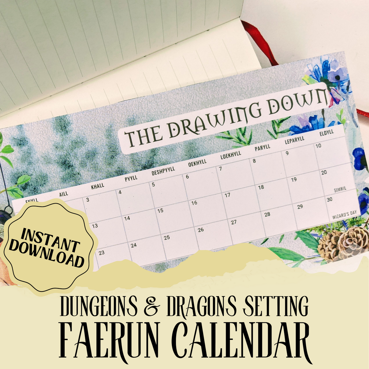 D&D Calendar for Faerun Calendar