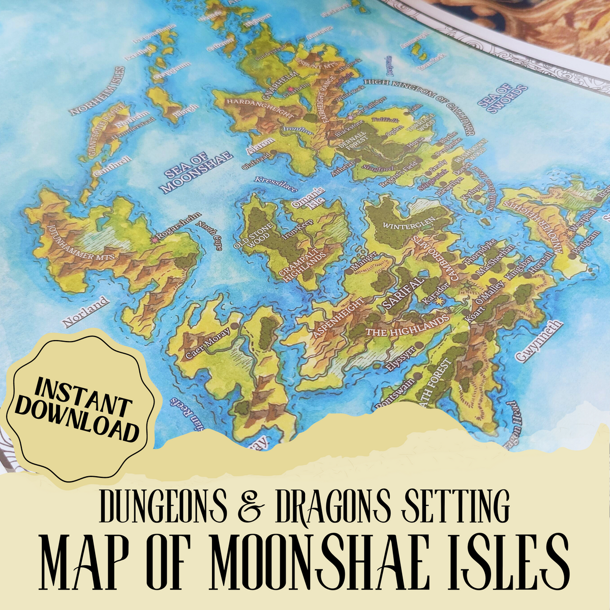 Map of Moonshae | Dungeons & Dragons Map  | GM Tools | Faerûn