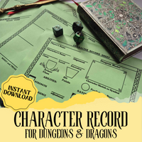 Load image into Gallery viewer, Vintage DnD Character Sheet
