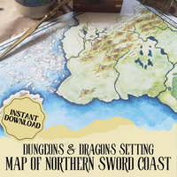 Load image into Gallery viewer, Map of North Faerûn | Dungeons &amp; Dragons Map  | GM Tools

