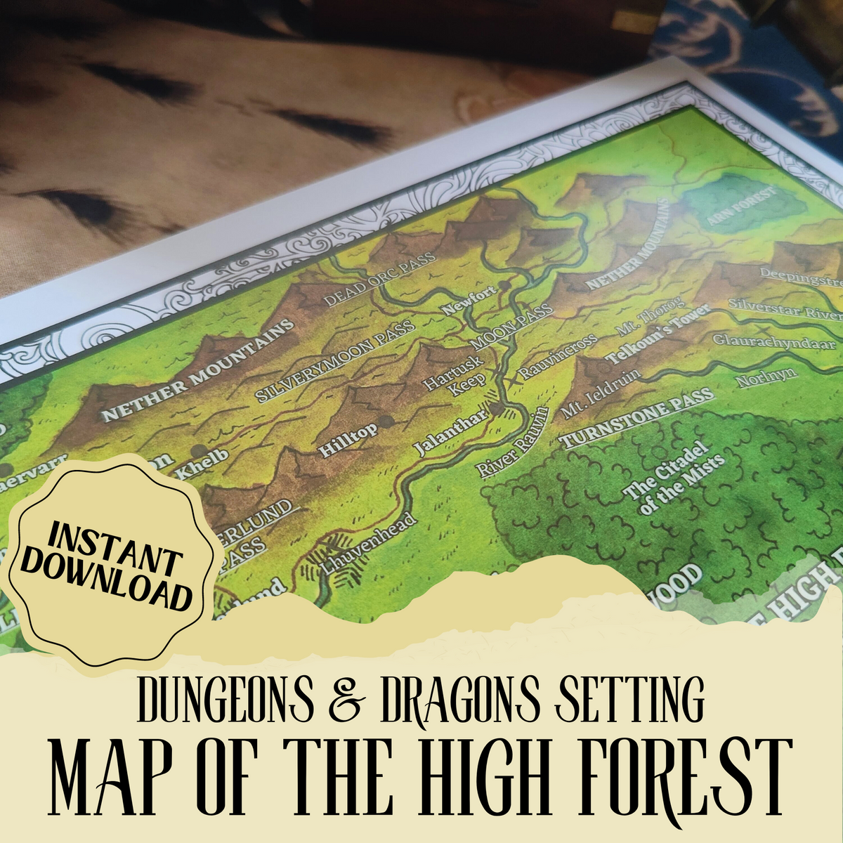 Map of the High Forest | Dungeons & Dragons Map  | GM Tools | Faerûn