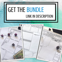 Load image into Gallery viewer, DnD Player Character Sheet &amp; Notes Bundle
