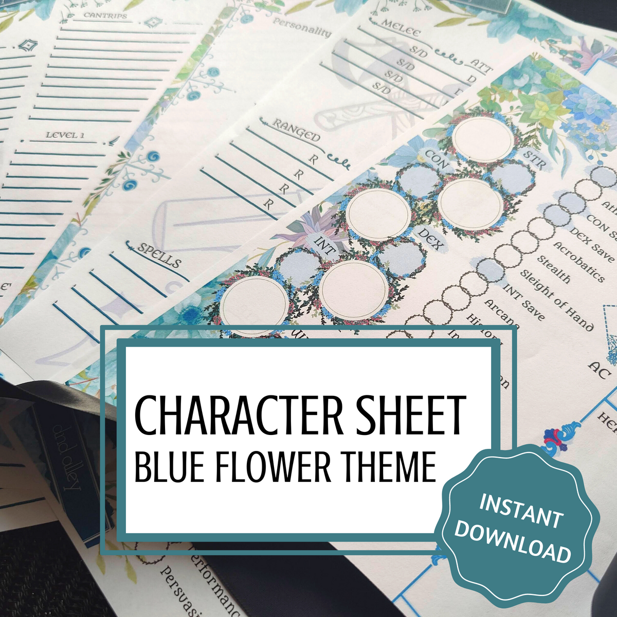 Blue Flower | DnD 5e Character Sheet