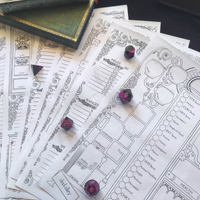 Load image into Gallery viewer, DnD Player Character Sheet &amp; Notes Bundle
