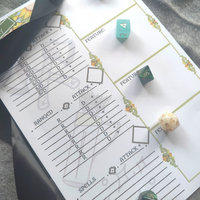 Load image into Gallery viewer, DnD Character Sheet | Sunflower
