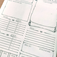 Load image into Gallery viewer, NPC Character Sheet | Adventure Theme | DnD Resources

