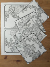 Load image into Gallery viewer, Printable Map for Fantasy TTRPGs | 6 Dungeons &amp; Dragons Modular World Map
