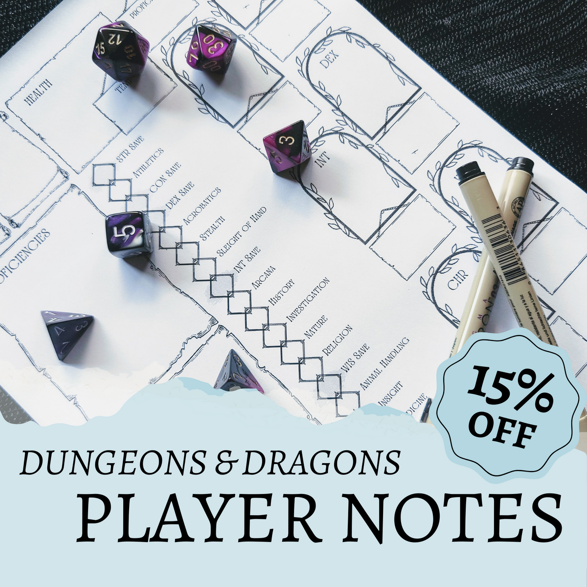 DnD Player Character Notes Bundle