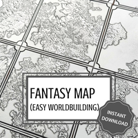Load image into Gallery viewer, Printable Map for Fantasy TTRPGs | 6 Dungeons &amp; Dragons Modular World Map
