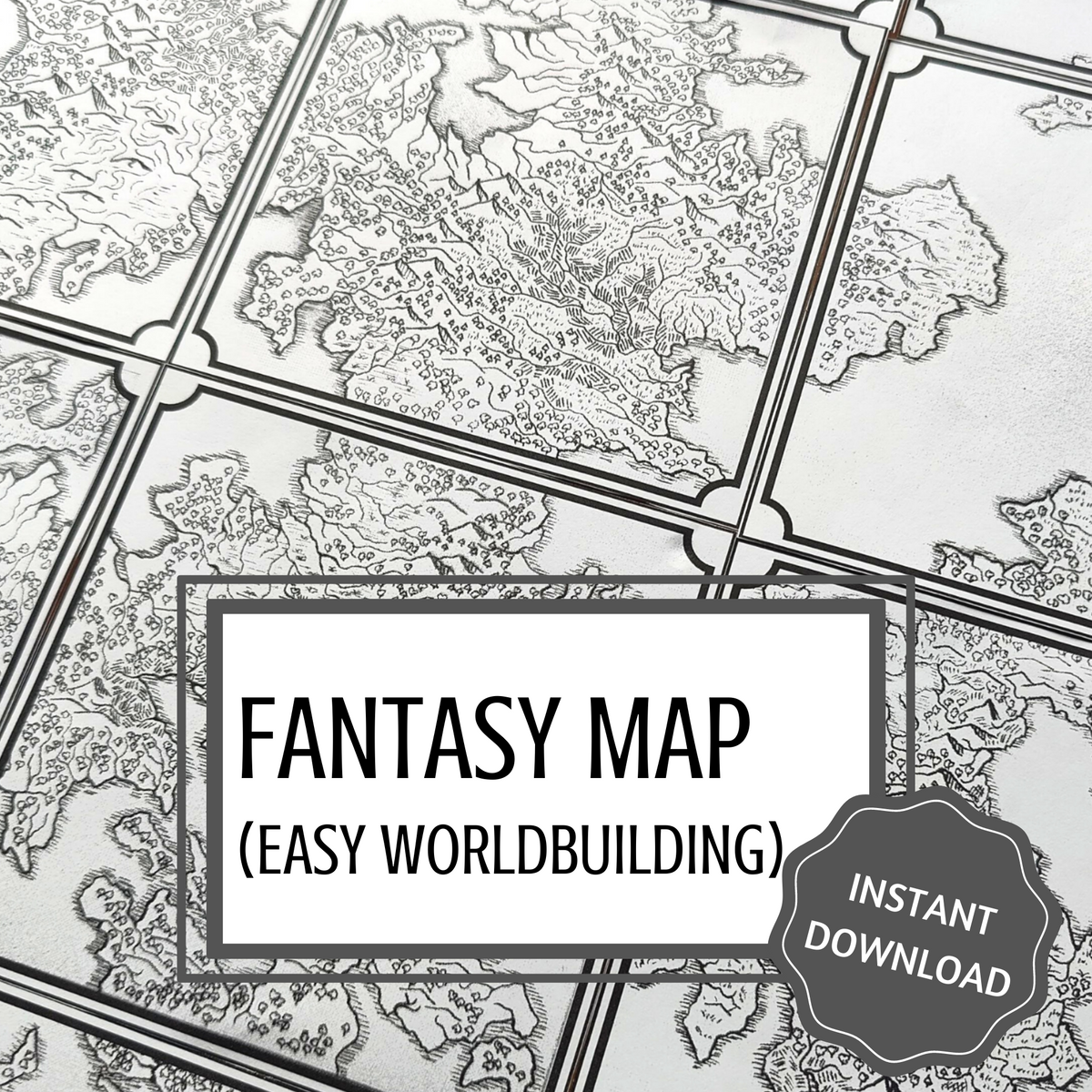 Printable Map for Fantasy TTRPGs | 6 Dungeons & Dragons Modular World Map