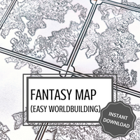 Load image into Gallery viewer, Printable Map for Fantasy TTRPGs | 4 Dungeons &amp; Dragons Modular World Map
