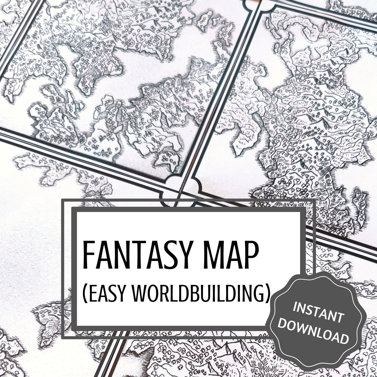 Printable Map for Fantasy TTRPGs | 4 Dungeons & Dragons Modular World Map